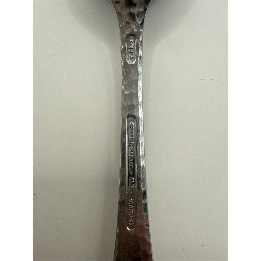 1 Hammered Antique Place‎ Spoon Reed & Barton 18/8 Luxury Stainless Korea Shiny